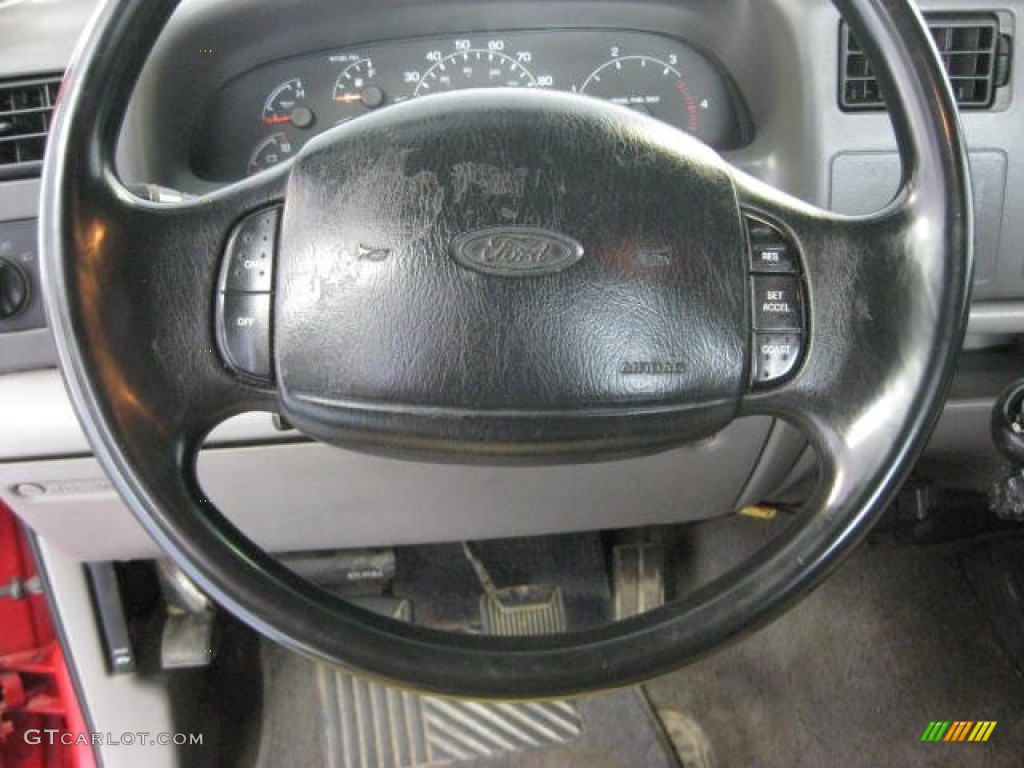2000 Ford F250 Super Duty XLT Extended Cab Medium Graphite Steering Wheel Photo #83253674