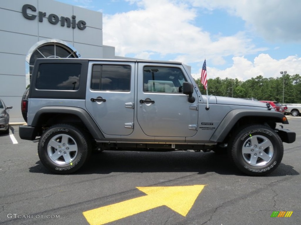 2013 Wrangler Unlimited Sport 4x4 - Billet Silver Metallic / Black photo #8