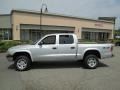 Bright Silver Metallic - Dakota SXT Quad Cab 4x4 Photo No. 3