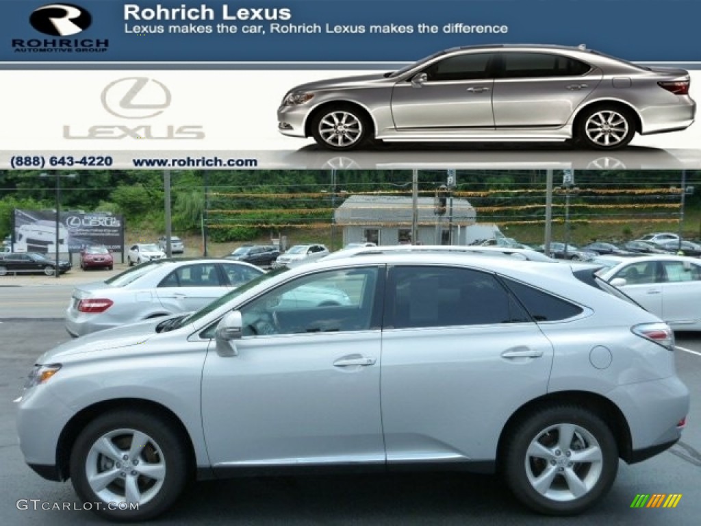 2010 RX 350 AWD - Tungsten Silver Pearl / Black/Brown Walnut photo #1