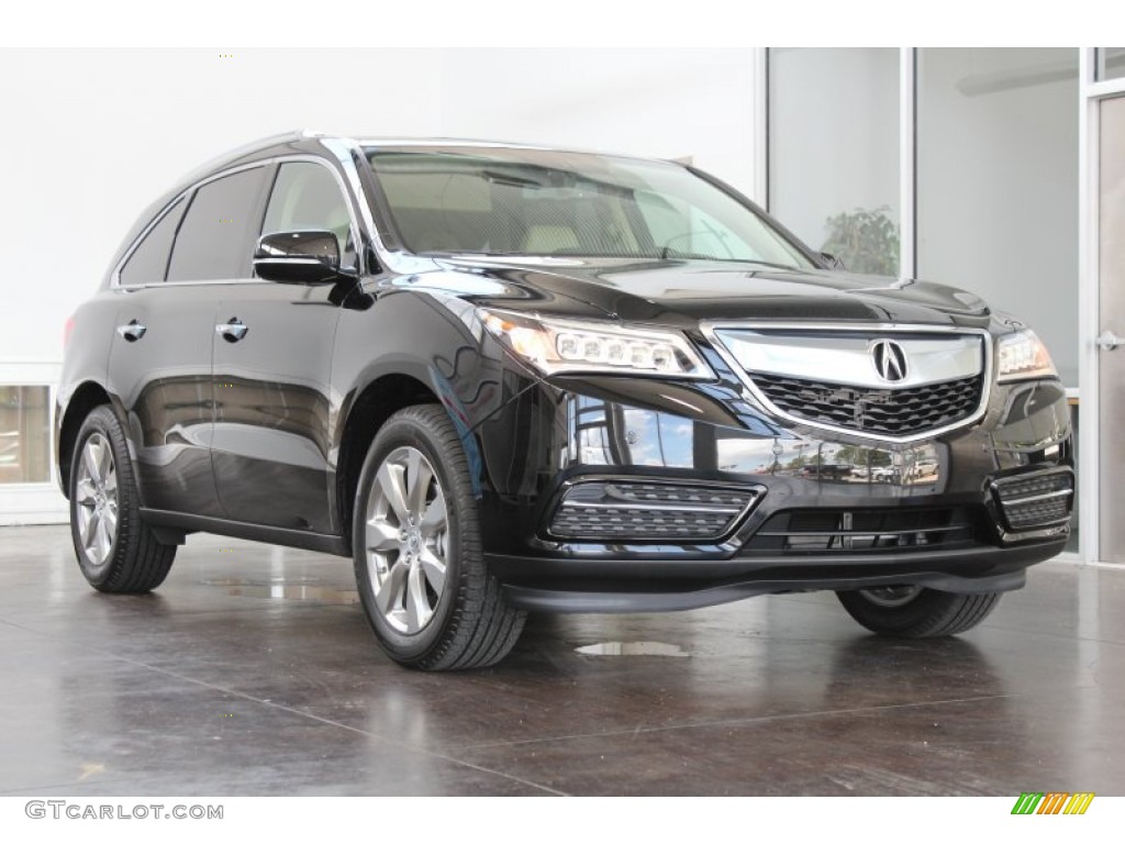 Crystal Black Pearl 2014 Acura MDX Advance Exterior Photo #83260595
