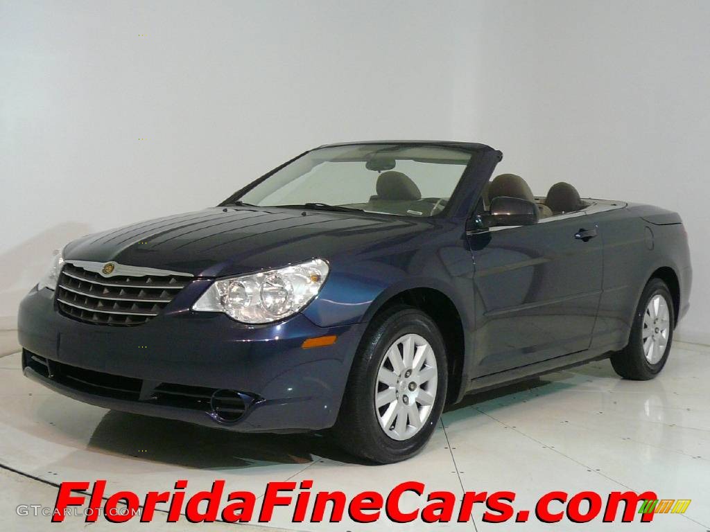 2008 Sebring LX Convertible - Modern Blue Pearl / Dark Khaki/Light Graystone photo #1