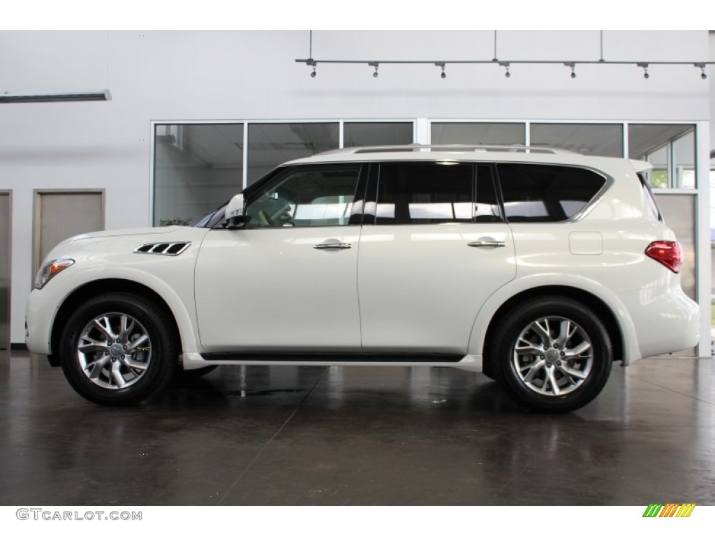 2013 QX 56 - Moonlight White / Wheat photo #6