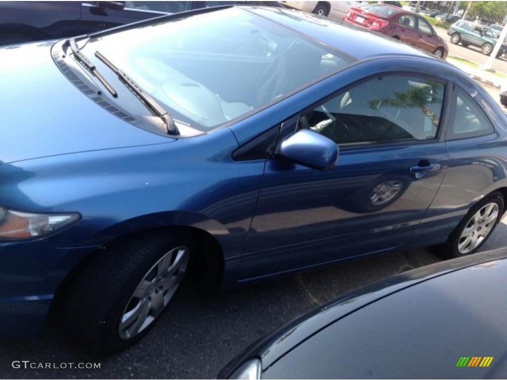 2009 Civic LX Coupe - Atomic Blue Metallic / Gray photo #4