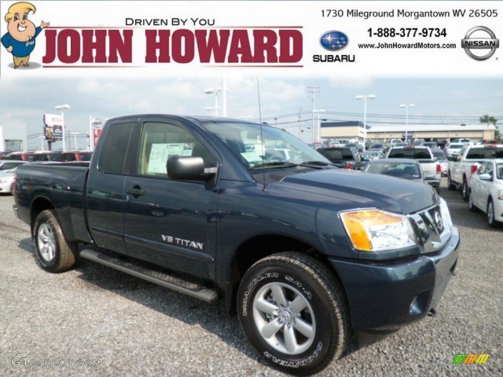 2013 Titan SV King Cab 4x4 - Graphite Blue / Almond photo #1