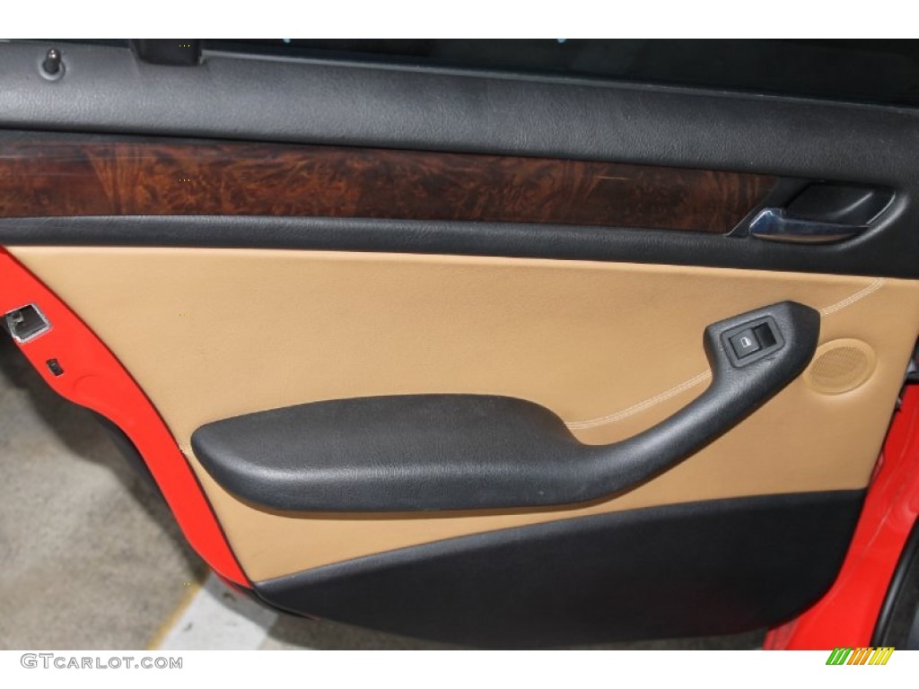 2003 3 Series 325i Sedan - Electric Red / Natural Brown photo #14