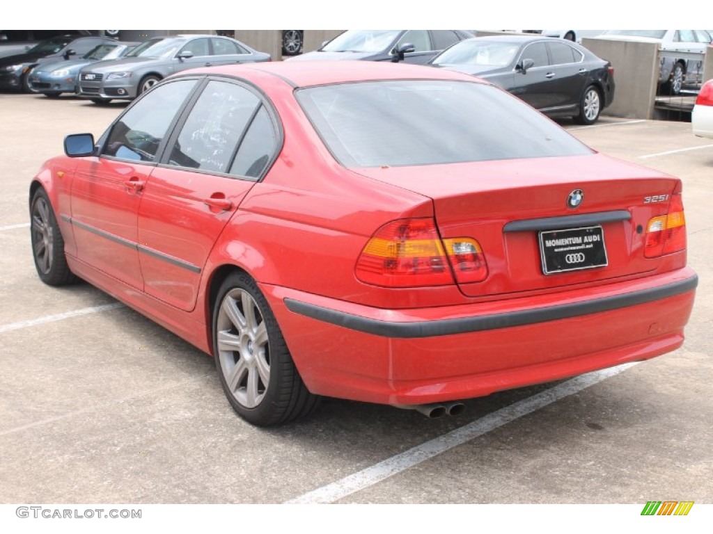 2003 3 Series 325i Sedan - Electric Red / Natural Brown photo #28