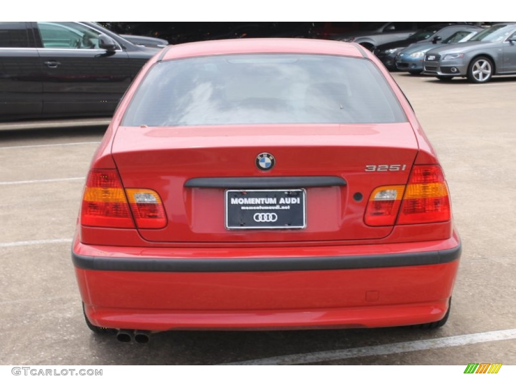 2003 3 Series 325i Sedan - Electric Red / Natural Brown photo #29