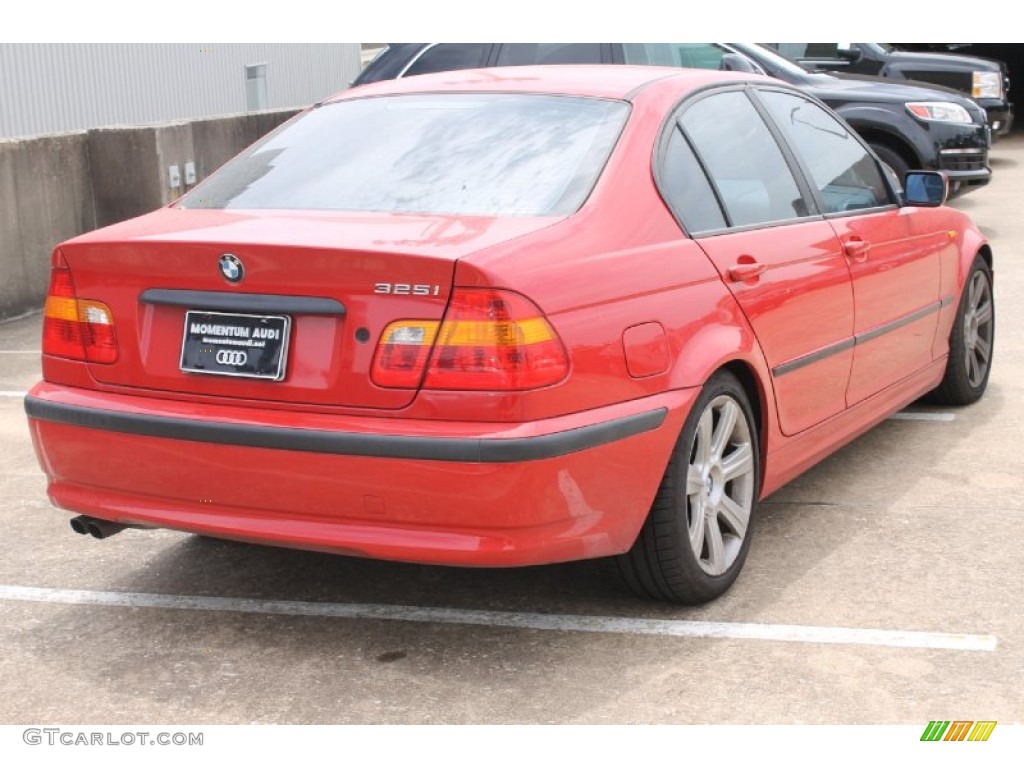 2003 3 Series 325i Sedan - Electric Red / Natural Brown photo #30