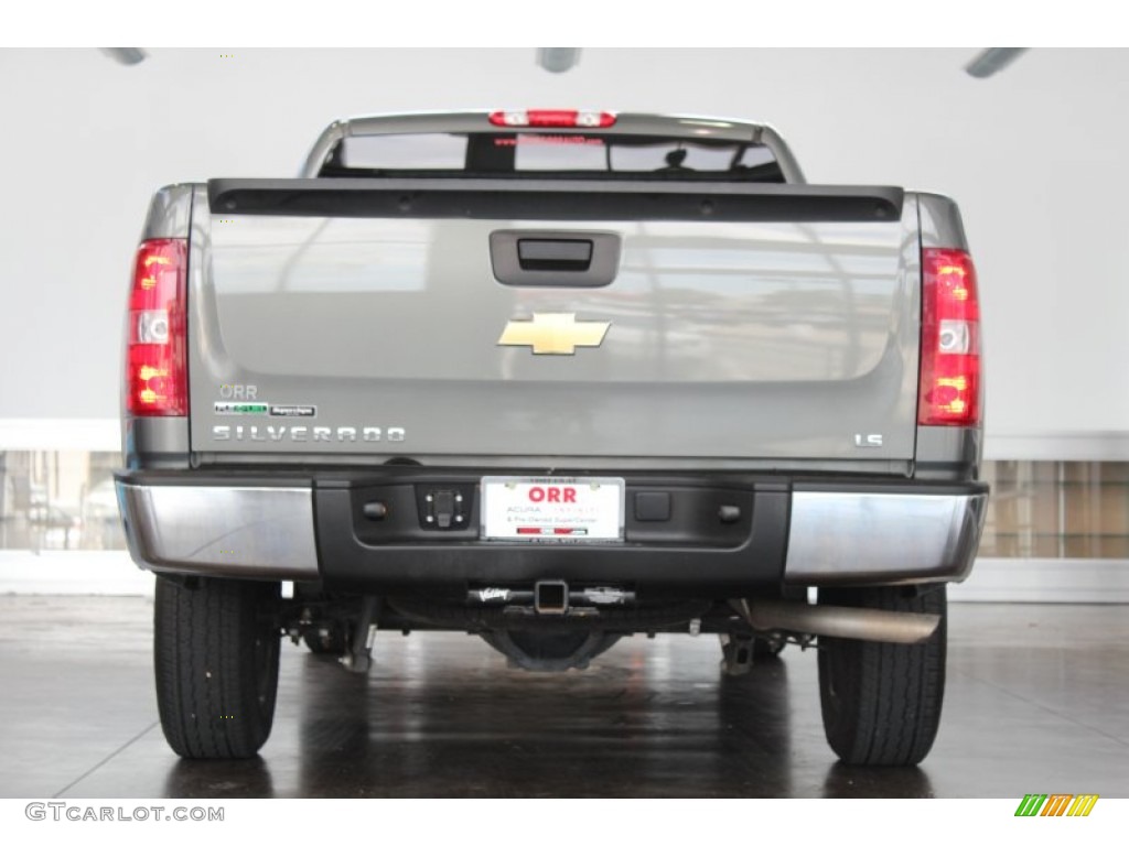 2011 Silverado 1500 LS Extended Cab - Taupe Gray Metallic / Ebony photo #9