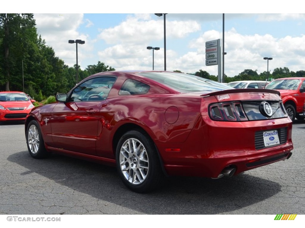 2014 Mustang V6 Premium Coupe - Ruby Red / Medium Stone photo #20