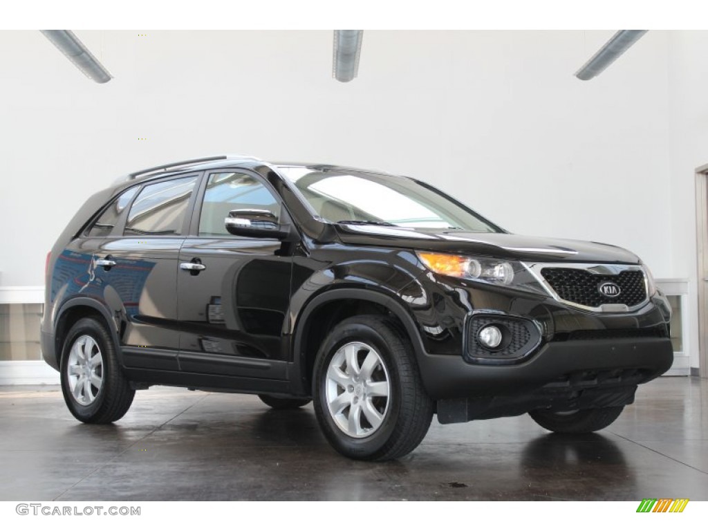 2012 Sorento LX - Ebony Black / Black photo #1