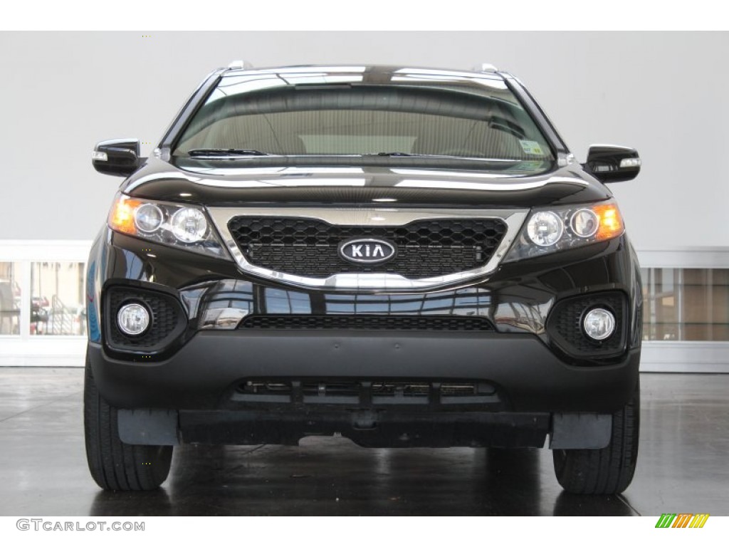 2012 Sorento LX - Ebony Black / Black photo #8