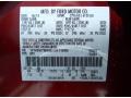RR: Ruby Red 2014 Ford Explorer FWD Color Code