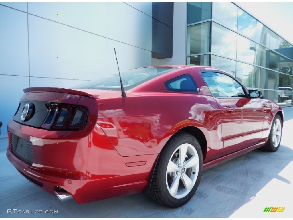 2014 Mustang GT Coupe - Ruby Red / Medium Stone photo #2