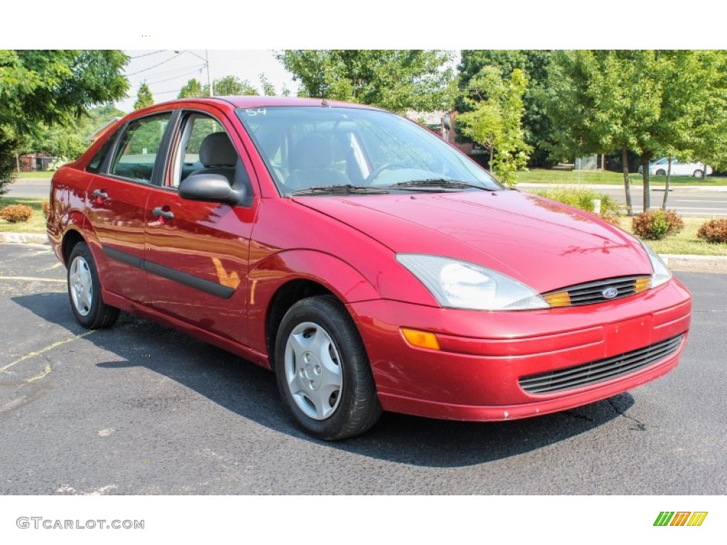 2003 Focus LX Sedan - Sangria Red Metallic / Medium Graphite photo #8