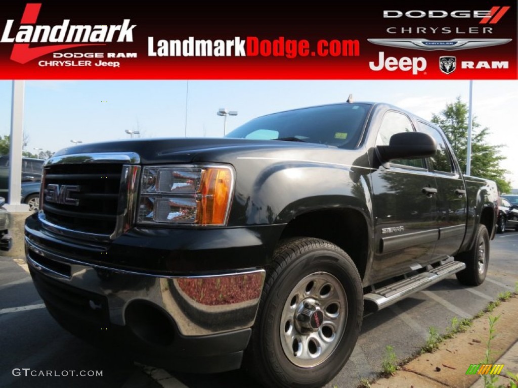 2010 Sierra 1500 SL Crew Cab - Onyx Black / Dark Titanium photo #1