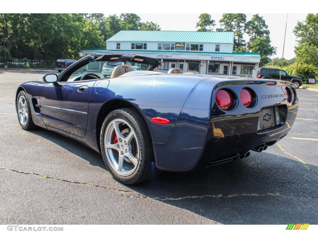 2001 Corvette Convertible - Navy Blue Metallic / Light Oak photo #4