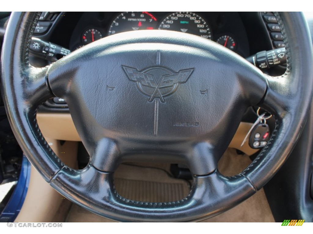 2001 Chevrolet Corvette Convertible Light Oak Steering Wheel Photo #83271564