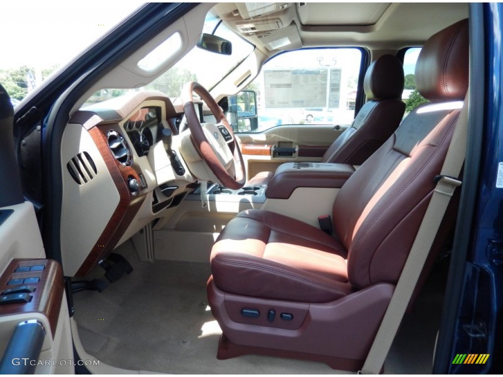 2013 F350 Super Duty King Ranch Crew Cab 4x4 - Blue Jeans Metallic / King Ranch Chaparral Leather/Adobe Trim photo #6