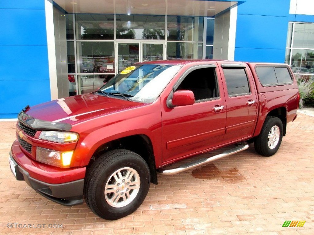 2010 Colorado LT Crew Cab 4x4 - Cardinal Red Metallic / Ebony photo #11