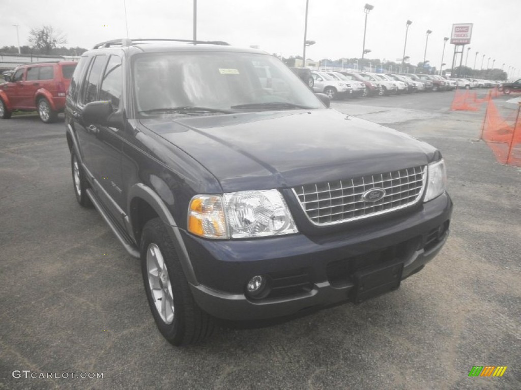 2004 Explorer XLT 4x4 - Dark Blue Pearl Metallic / Midnight Grey photo #2