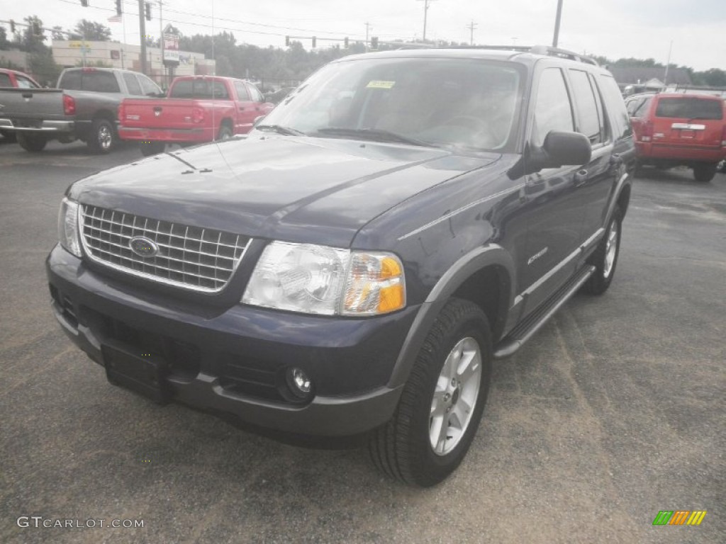 2004 Explorer XLT 4x4 - Dark Blue Pearl Metallic / Midnight Grey photo #3