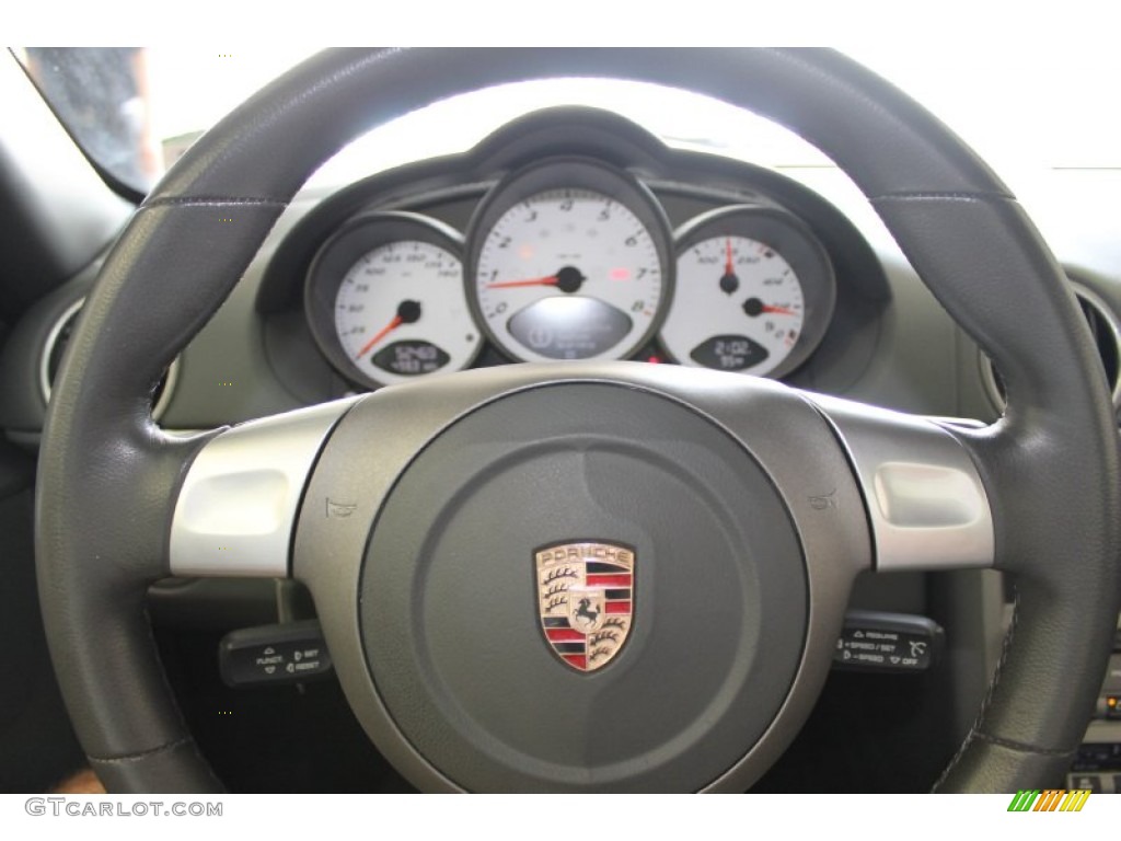 2007 Porsche Cayman S Stone Grey Steering Wheel Photo #83275052