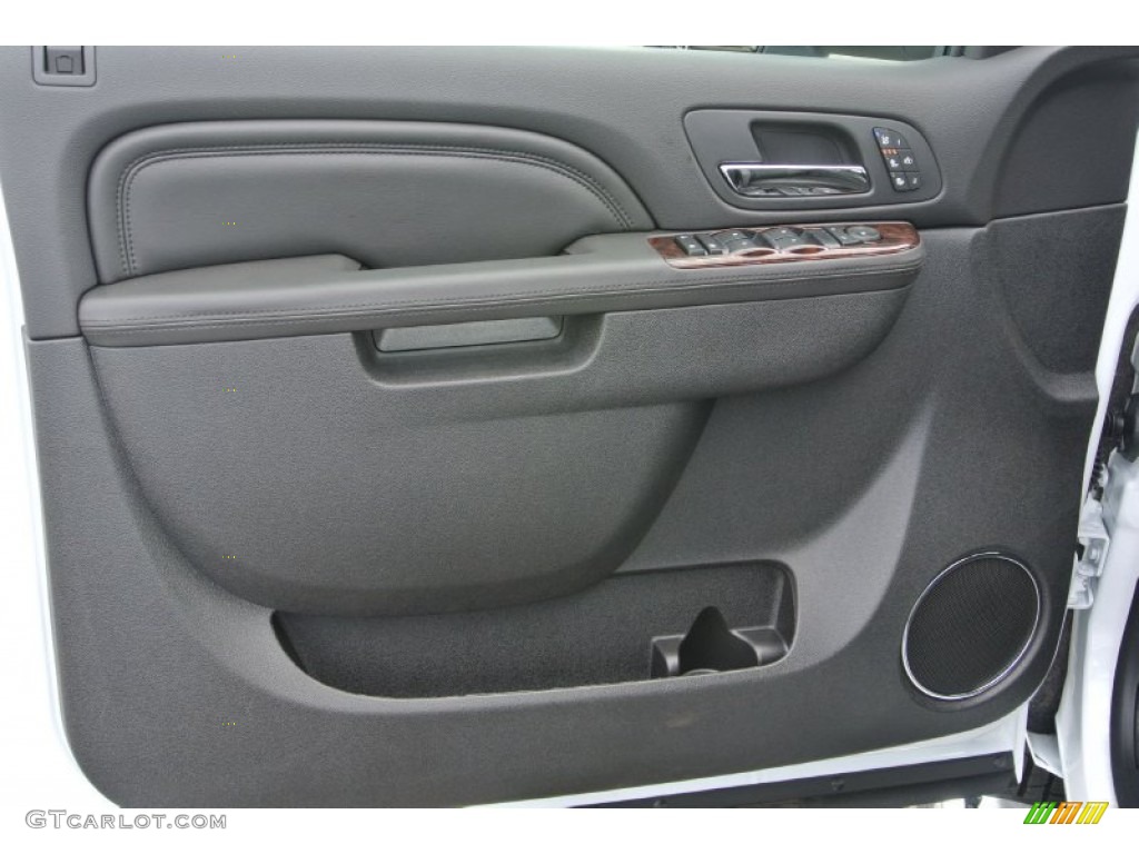 2014 GMC Sierra 3500HD Denali Crew Cab 4x4 Dually Ebony Door Panel Photo #83276562