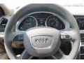 Cardamom Beige 2013 Audi Q7 3.0 TDI quattro Steering Wheel