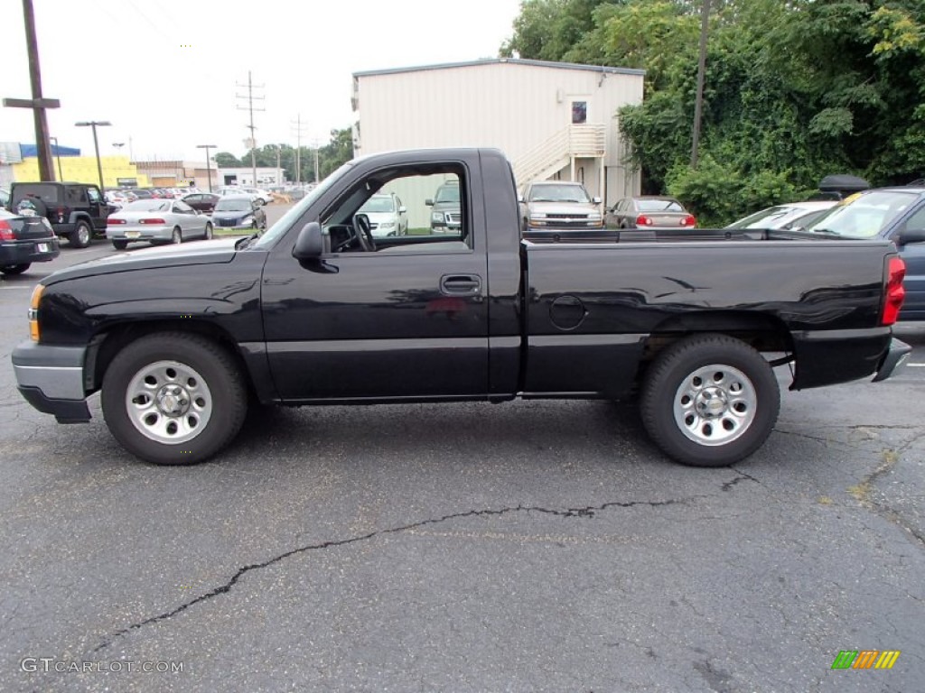 2005 Silverado 1500 Regular Cab - Black / Dark Charcoal photo #9