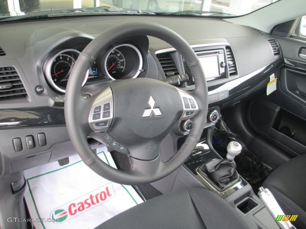 2014 Mitsubishi Lancer GT Black Dashboard Photo #83279096