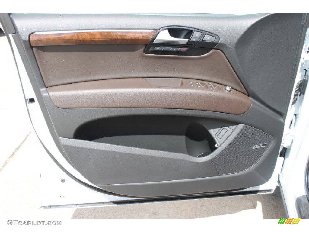 2013 Audi Q7 3.0 TFSI quattro Espresso Brown Door Panel Photo #83279831