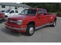 2004 Victory Red Chevrolet Silverado 3500HD LT Extended Cab 4x4 Dually  photo #1