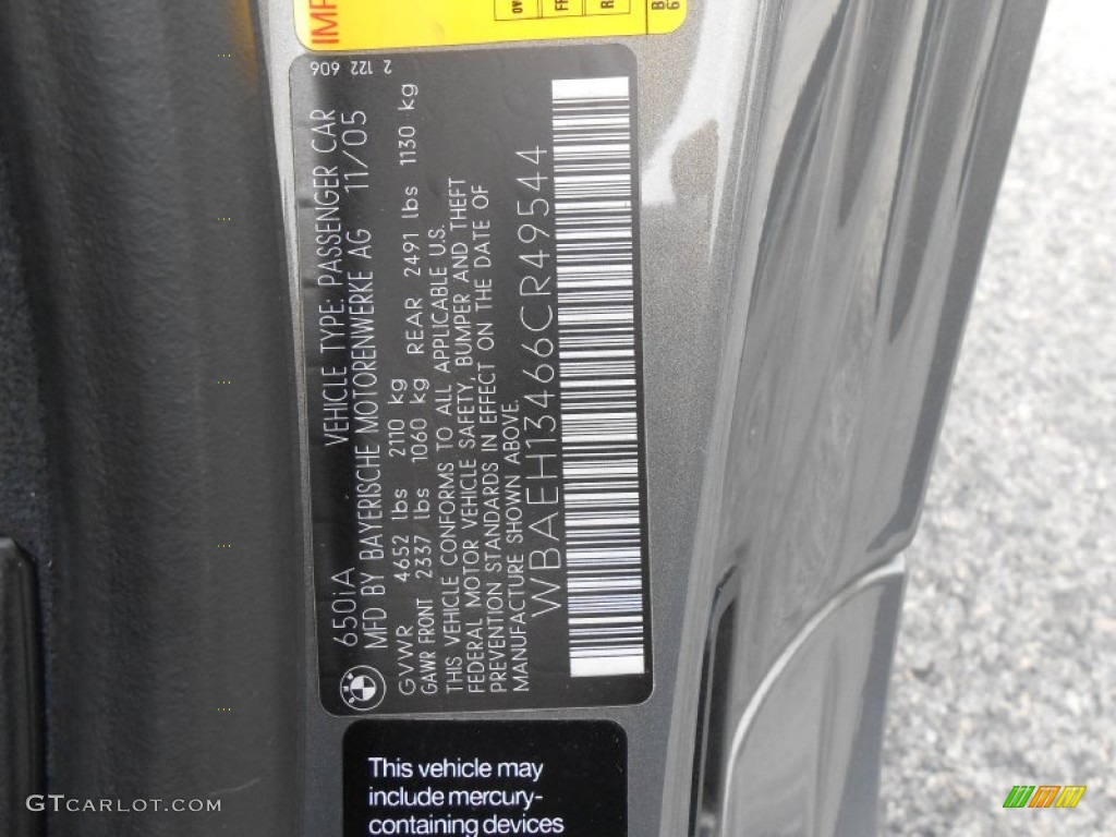 2006 6 Series 650i Coupe - Stratus Grey Metallic / Black photo #24