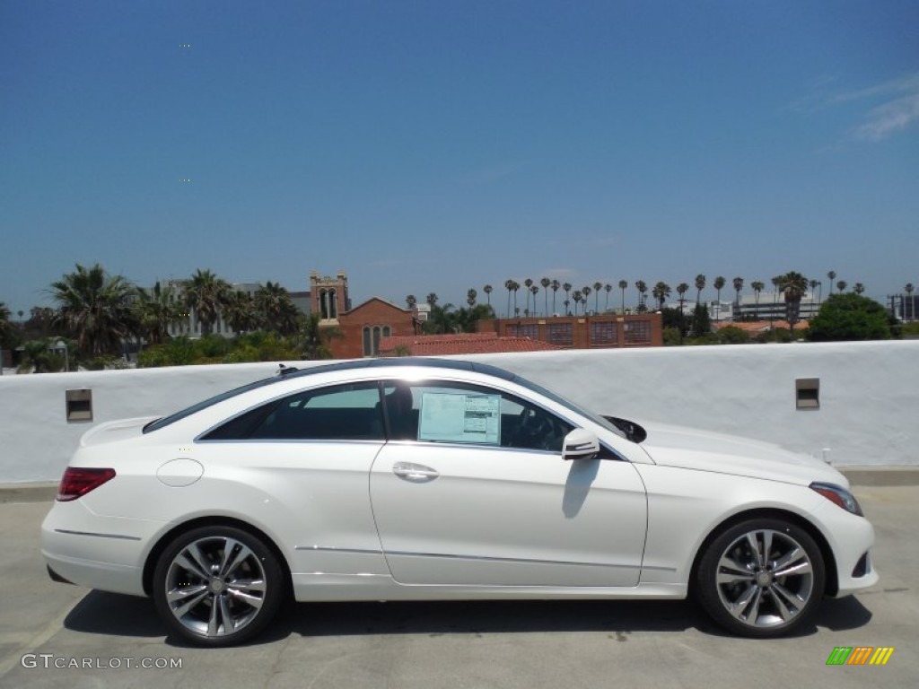 2014 E 350 Coupe - Diamond White Metallic / Black photo #3