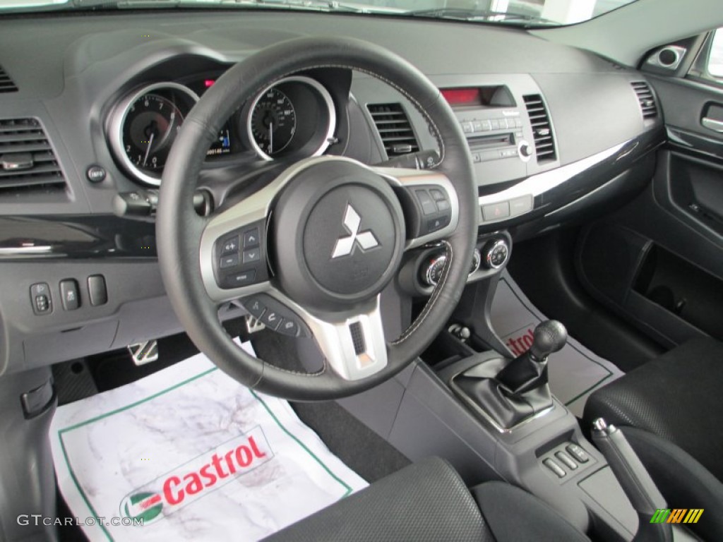 Black Interior 2013 Mitsubishi Lancer Evolution GSR Photo #83282171