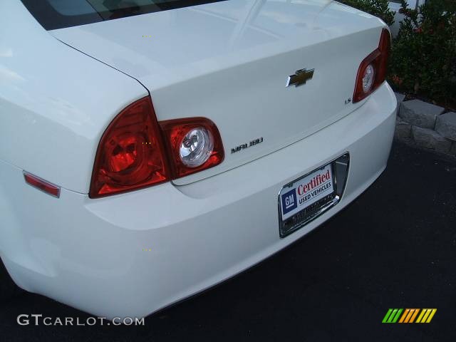 2008 Malibu LS Sedan - White / Cocoa/Cashmere Beige photo #3