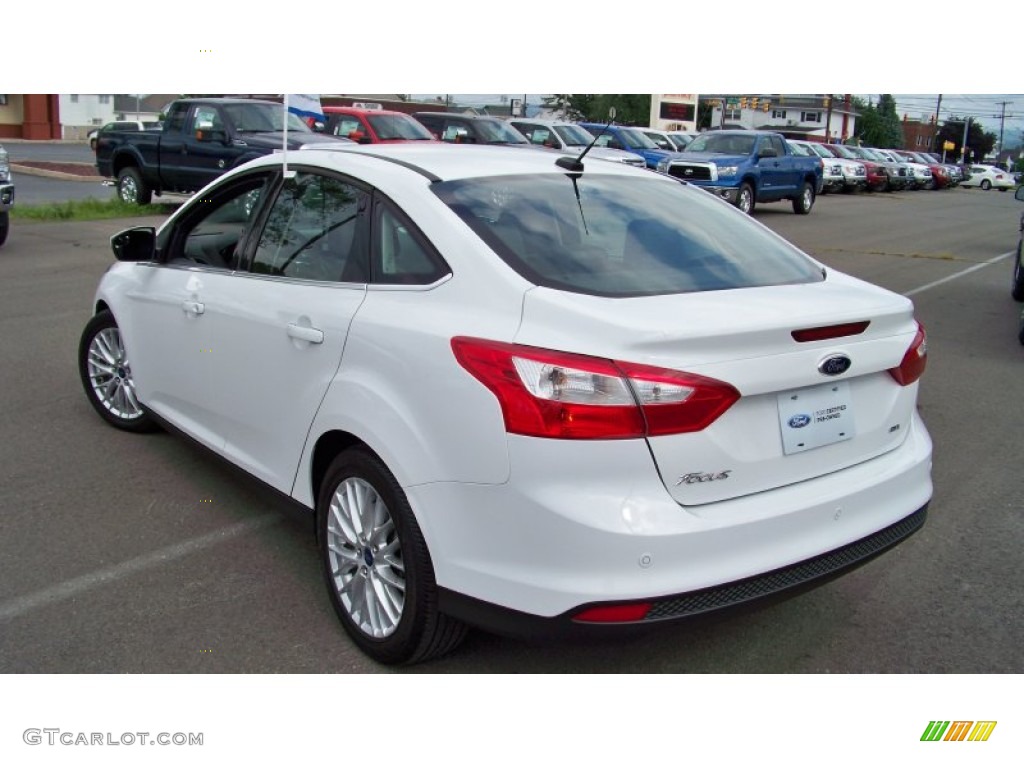 2012 Focus SEL Sedan - Oxford White / Charcoal Black photo #7