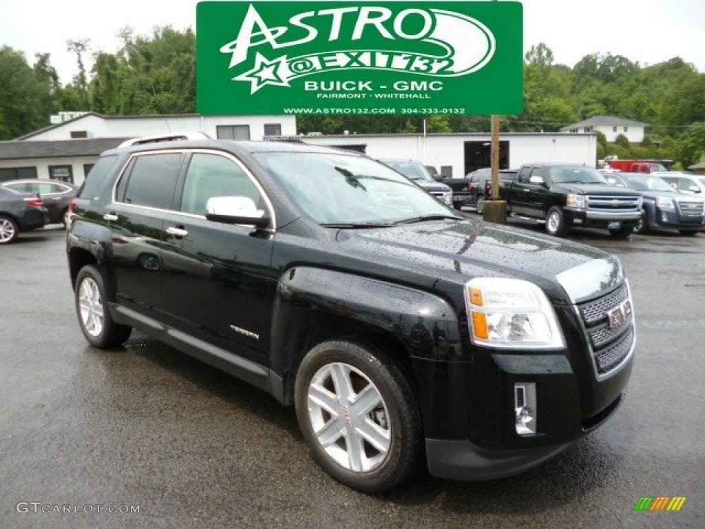 2011 Terrain SLT AWD - Carbon Black Metallic / Light Titanium photo #1