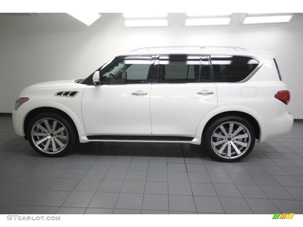 Moonlight White 2012 Infiniti QX 56 Exterior Photo #83286192