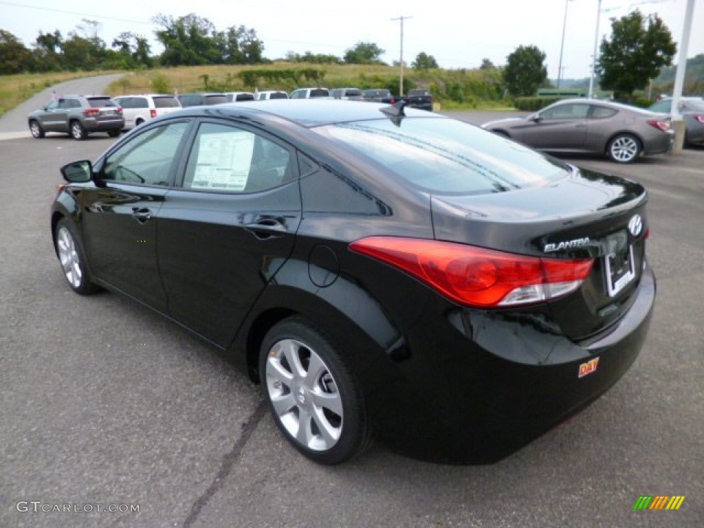 2013 Elantra Limited - Midnight Black / Black photo #5