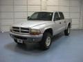 2001 Bright Silver Metallic Dodge Dakota SLT Quad Cab 4x4  photo #2