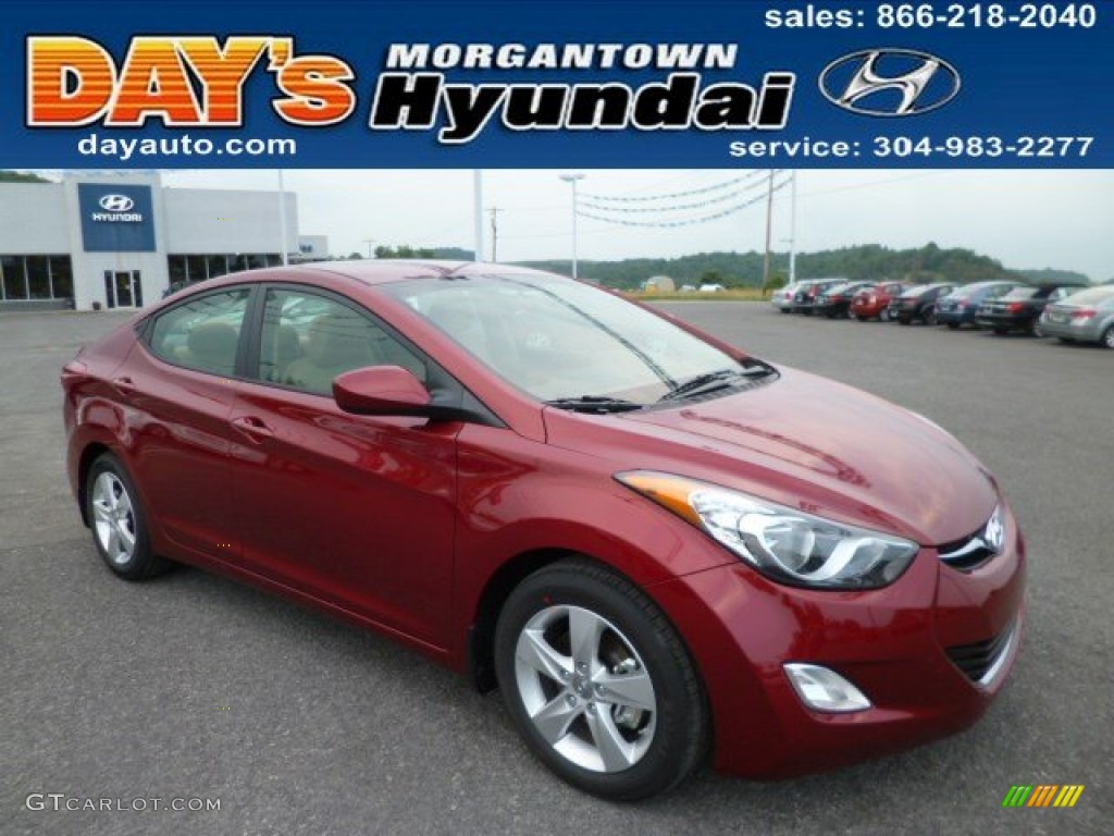 2013 Elantra GLS - Sparkling Ruby / Beige photo #1