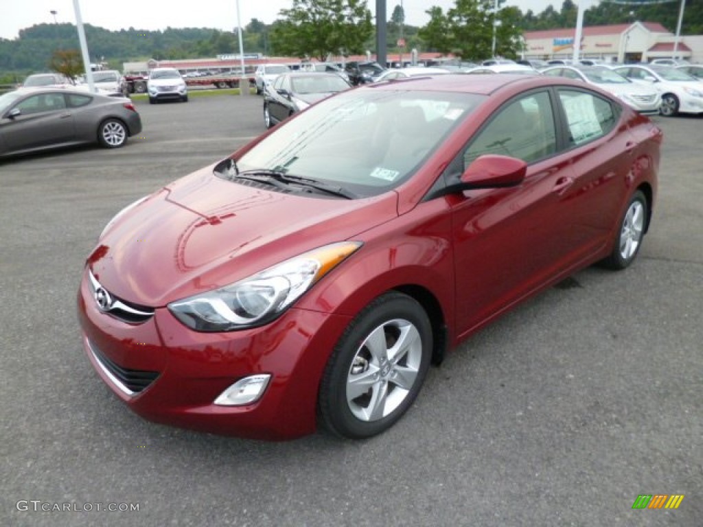 2013 Elantra GLS - Sparkling Ruby / Beige photo #3