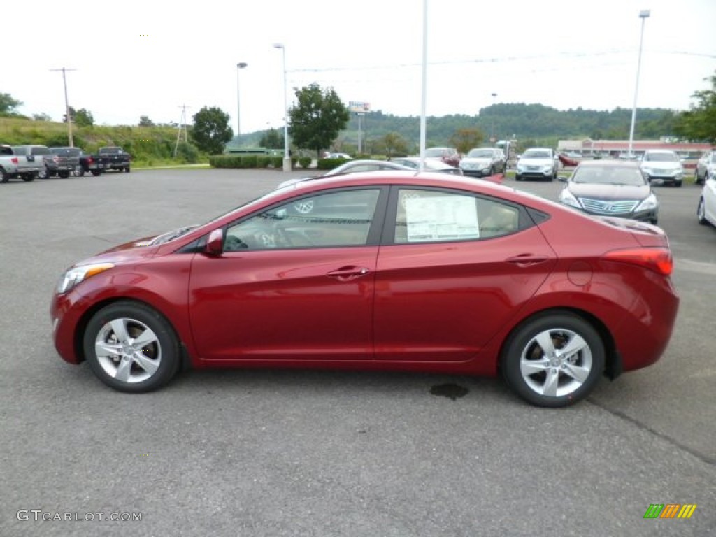 2013 Elantra GLS - Sparkling Ruby / Beige photo #4