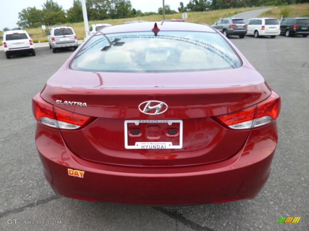 2013 Elantra GLS - Sparkling Ruby / Beige photo #6
