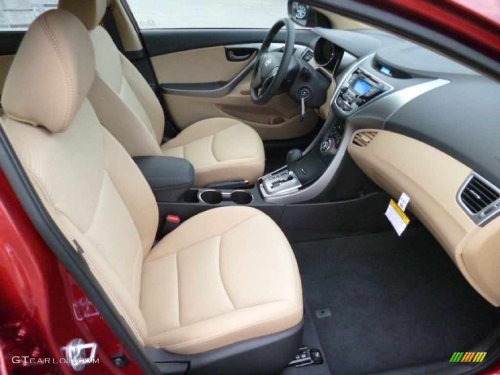 2013 Elantra GLS - Sparkling Ruby / Beige photo #10