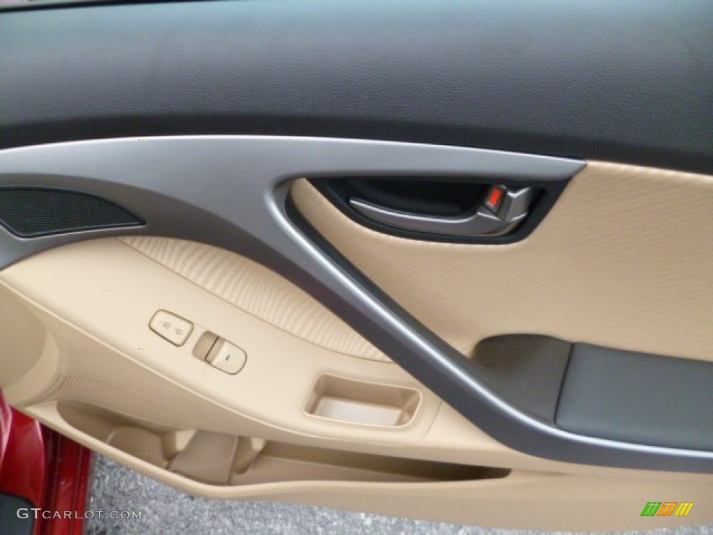 2013 Elantra GLS - Sparkling Ruby / Beige photo #11