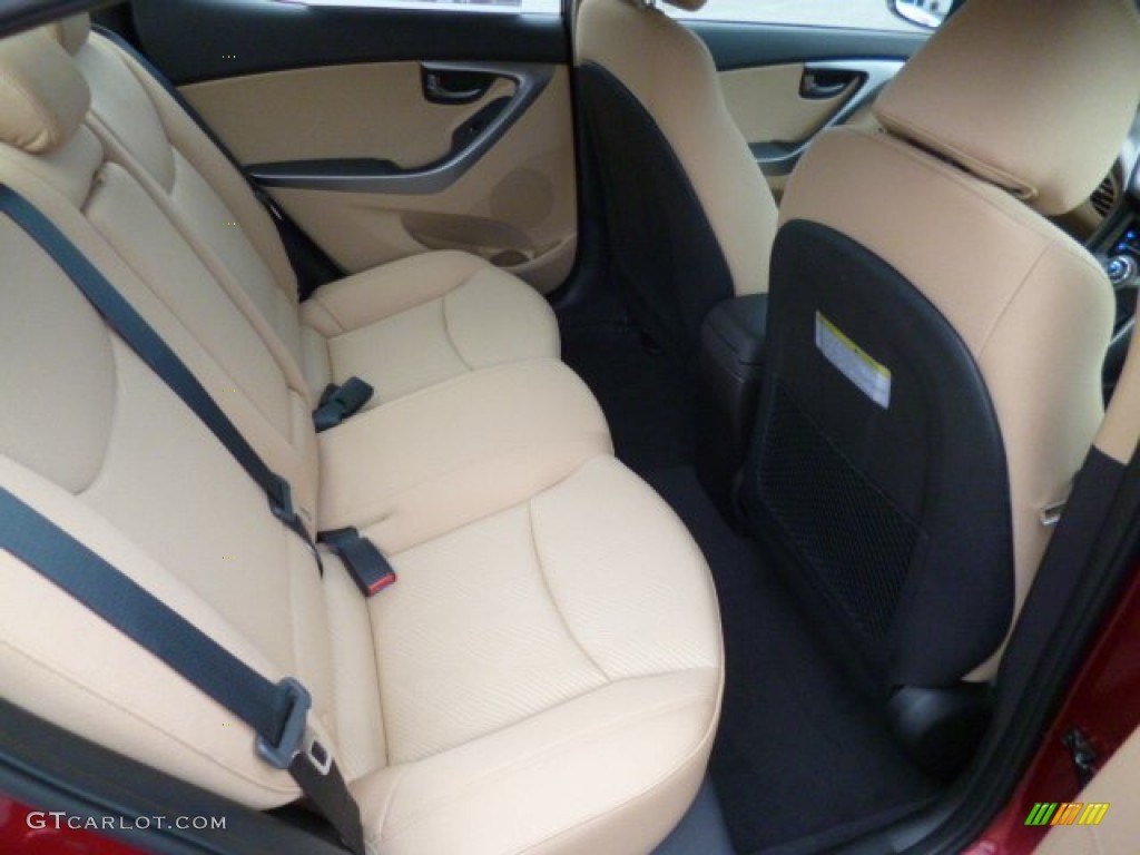 2013 Elantra GLS - Sparkling Ruby / Beige photo #12
